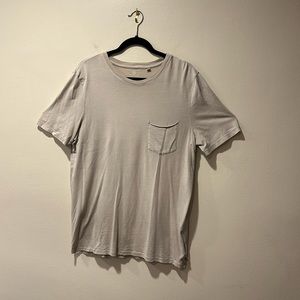 Adriana Goldschmied brand men's casual tee T-shirt shirt tan colored, size large